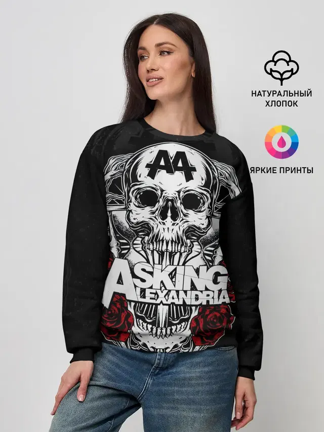 Женский свитшот с принтом «Asking Alexandria»