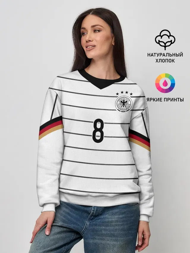 Женский свитшот с принтом «Сборная Германии — Kross home EURO 2020»