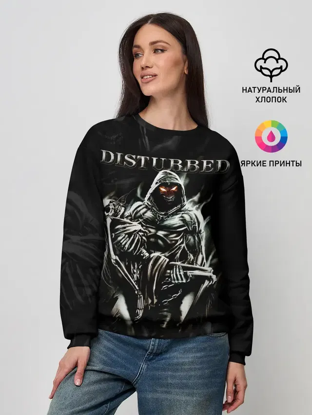 Женский свитшот с принтом «Disturbed»