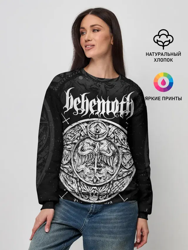 Женский свитшот с принтом «Разный рок — Behemoth»