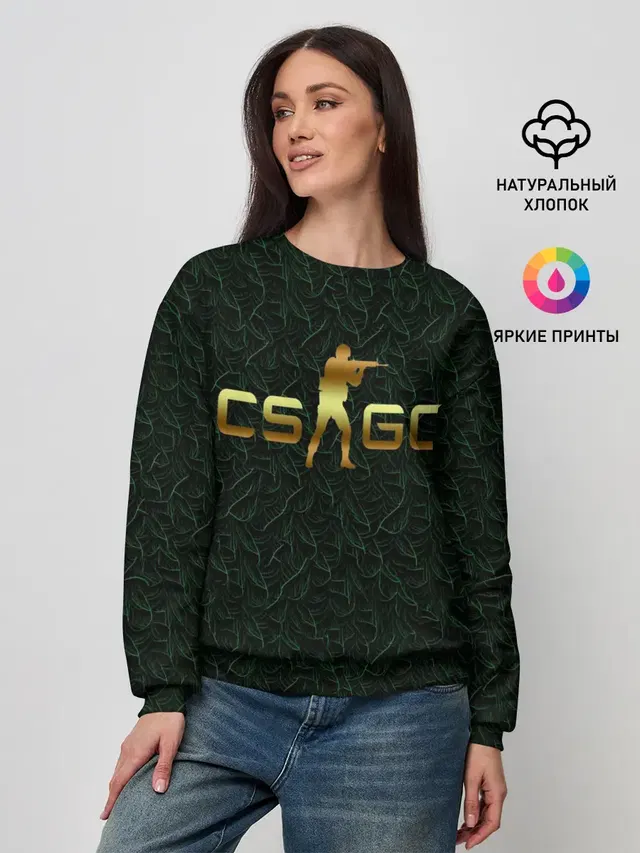 Женский свитшот с принтом «Counter-Strike — cs go gold»