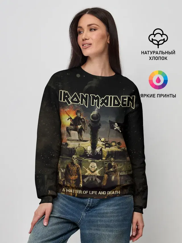 Женский свитшот с принтом «Iron Maiden»