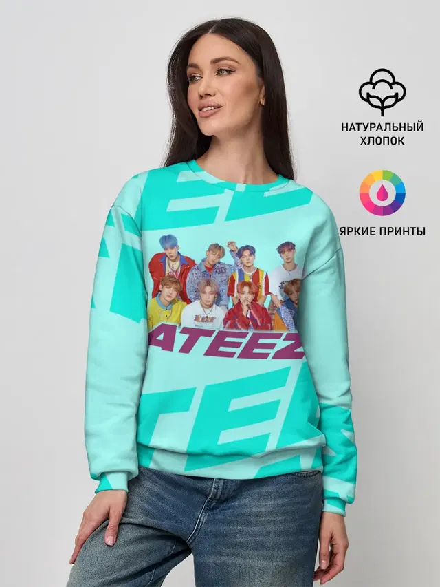 Женский свитшот с принтом «Ateez»