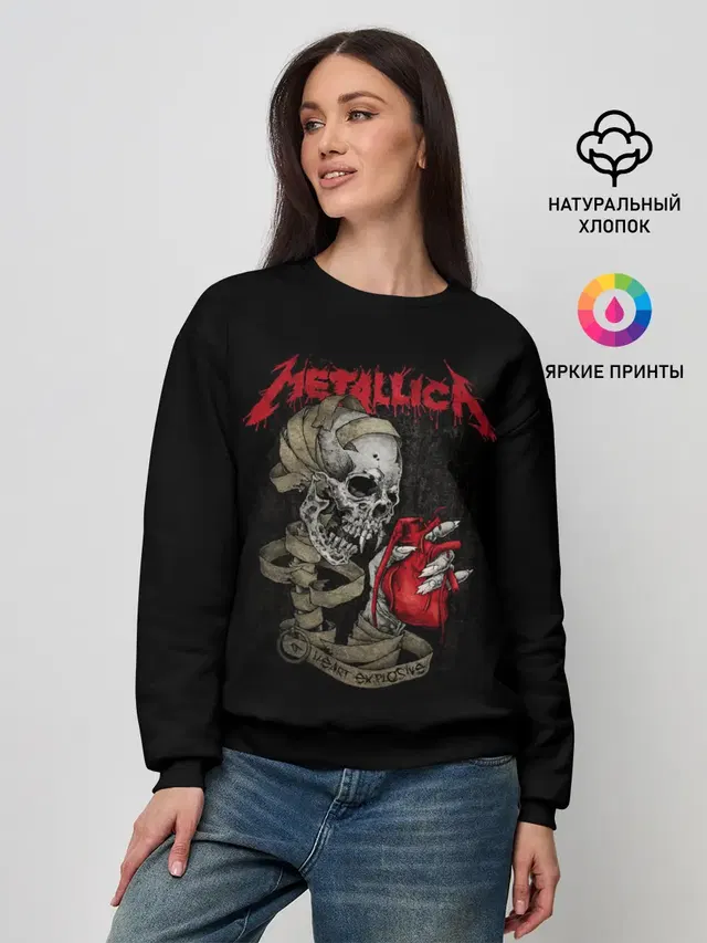Женский свитшот с принтом «Metallica»
