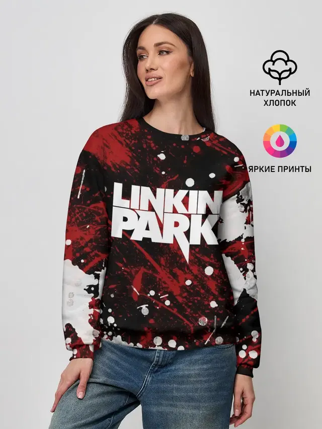 Женский свитшот с принтом «Linkin Park logo»