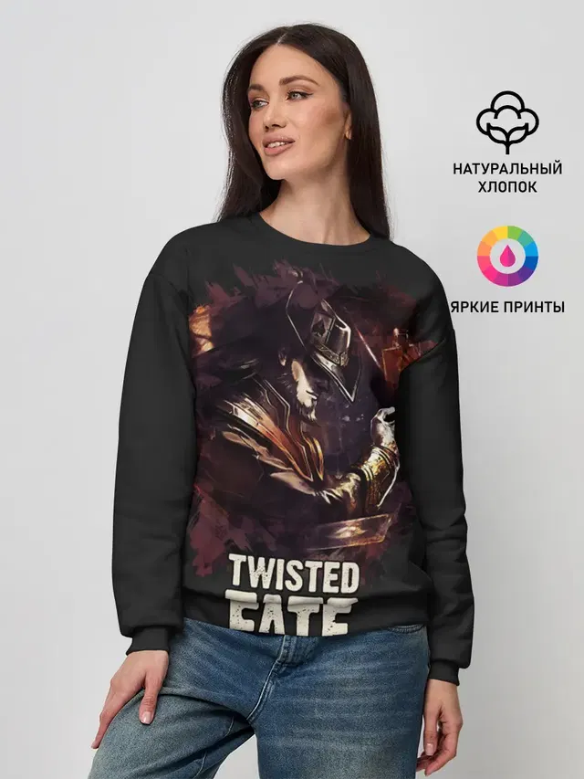 Женский свитшот с принтом «Twisted Fate»