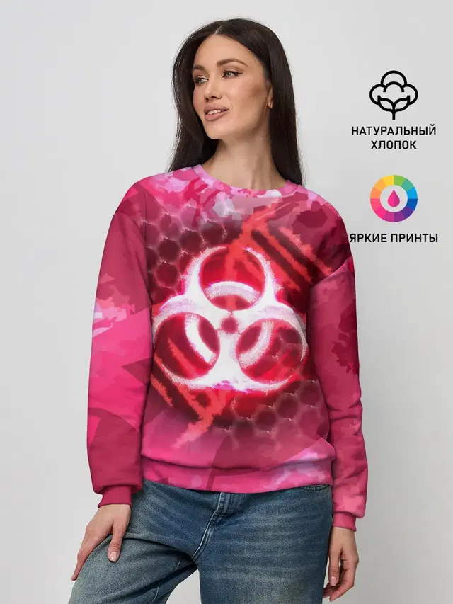 Женский свитшот с принтом «Разные игры — Plague Inc LC»