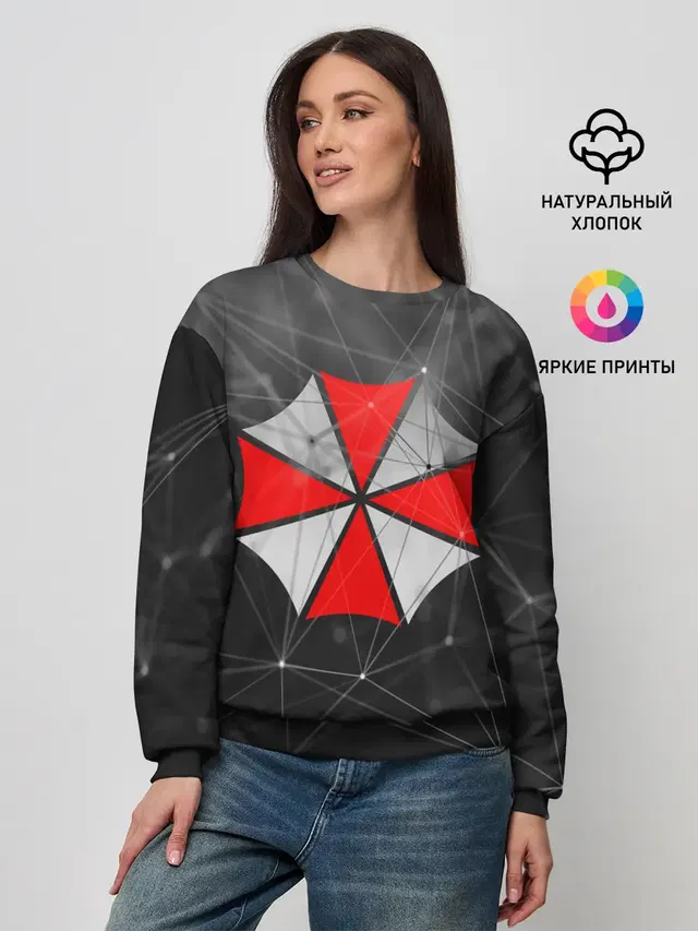 Женский свитшот с принтом «Plexus network — UMBRELLA CORP»
