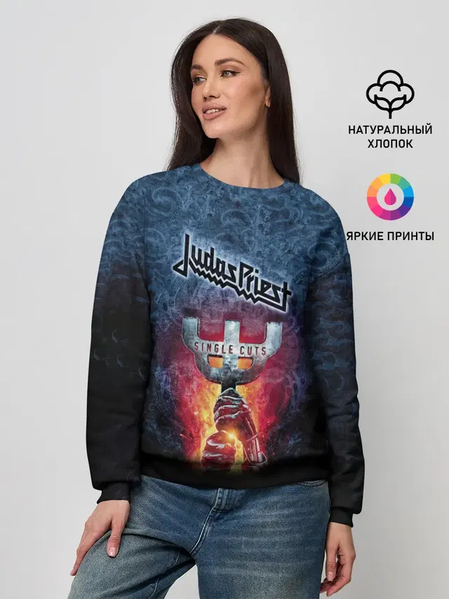 Женский свитшот с принтом «heavy metal»