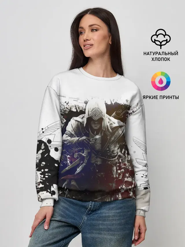 Женский свитшот с принтом «Connor Kenway»
