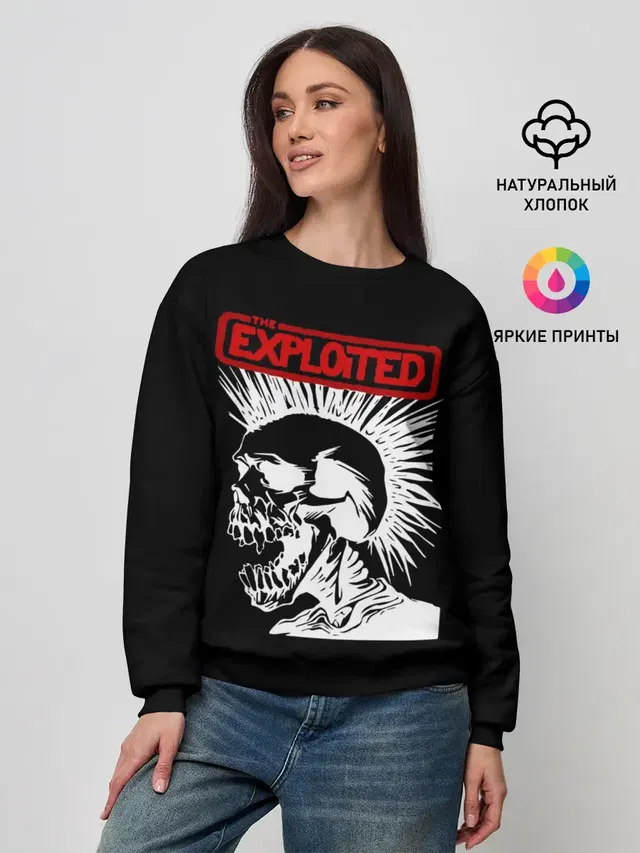 Женский свитшот с принтом «Разный рок — The Exploited»