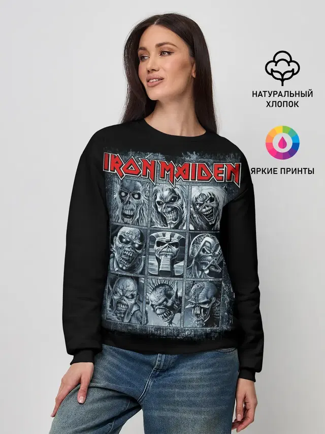 Женский свитшот с принтом «Iron Maiden»
