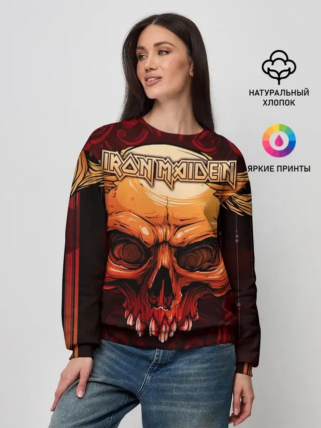 Женский свитшот с принтом «Skull»