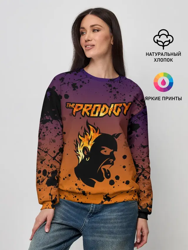 Женский свитшот с принтом «Prodigy — THE PRODIGY — ПРОДИДЖИ»