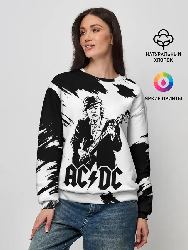 Женский свитшот с принтом «lightning bolt»