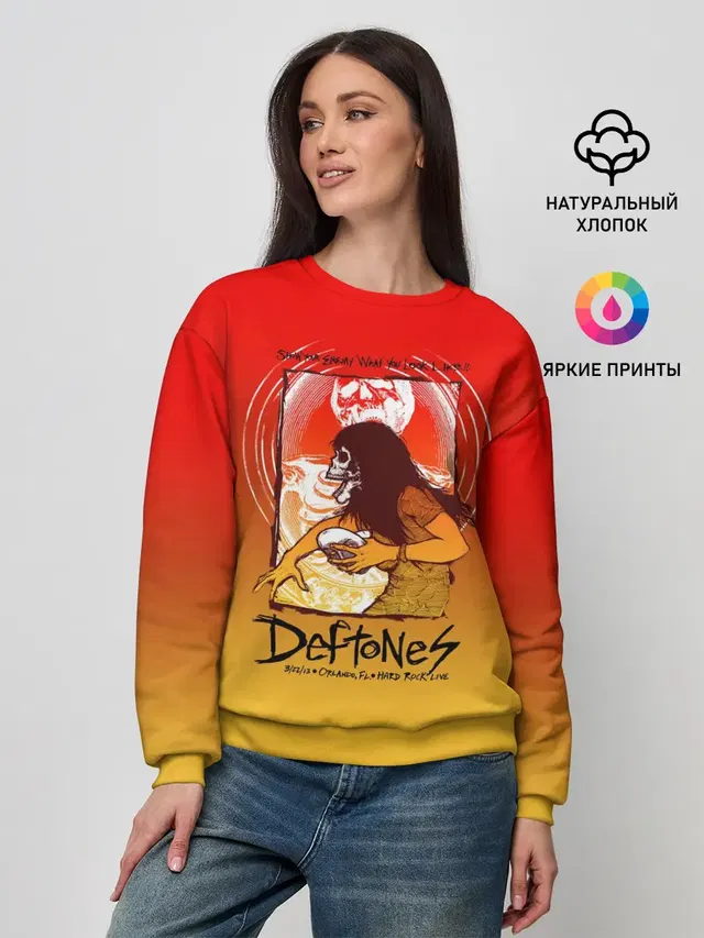 Женский свитшот с принтом «Deftones — Deftones Poster»