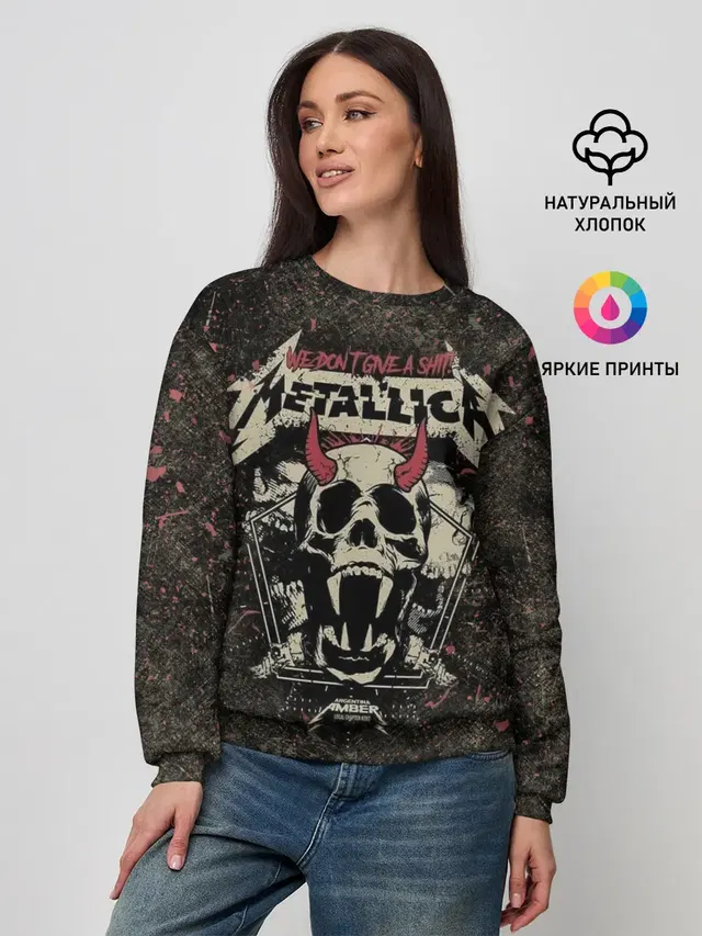 Женский свитшот с принтом «Metallica»