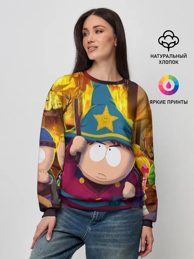 Женский свитшот с принтом «Разное — ЮЖНЫЙ ПАРК — SOUTH PARK»