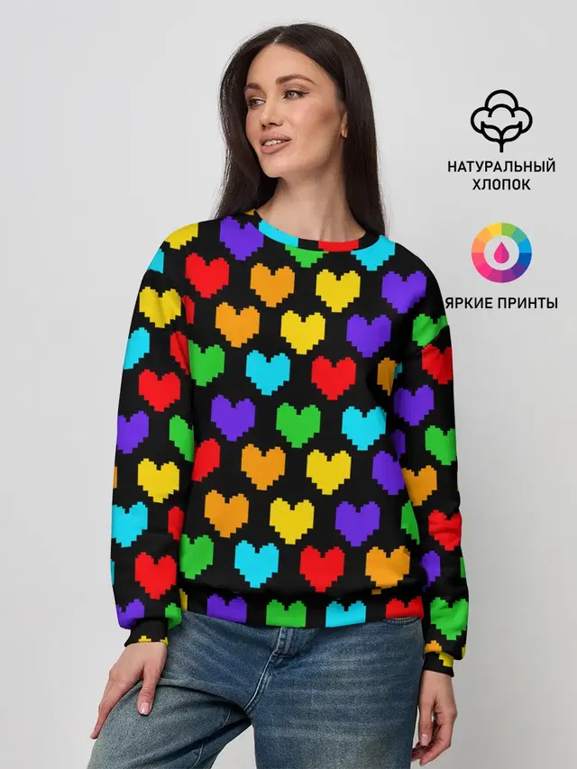 Женский свитшот с принтом «Soul — UNDERTALE HEART»