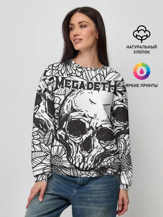 Женский свитшот с принтом «Megadeth»