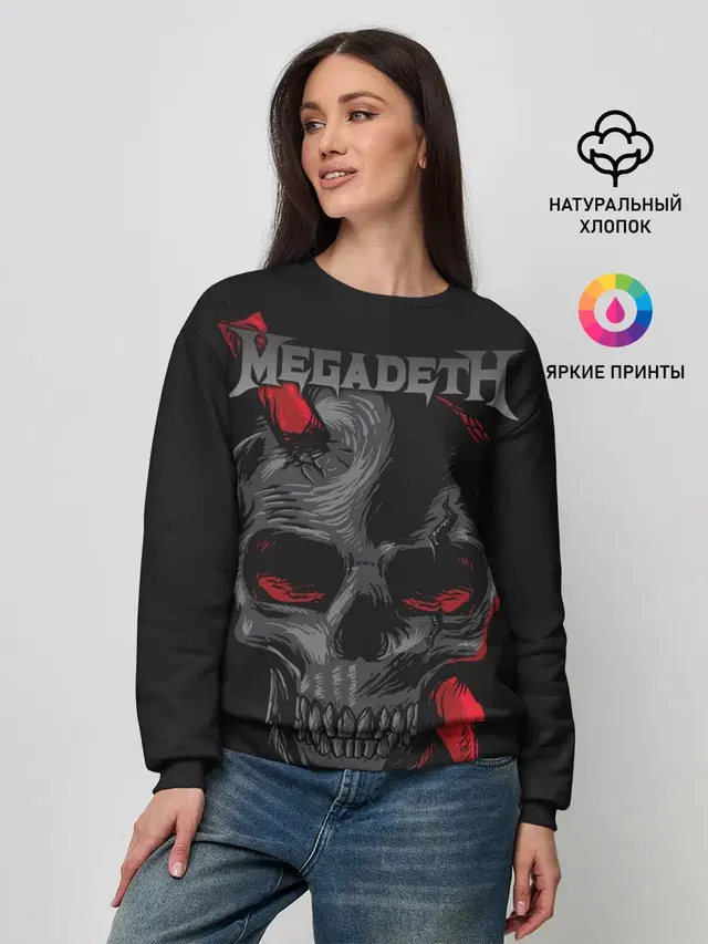 Женский свитшот с принтом «Megadeth»