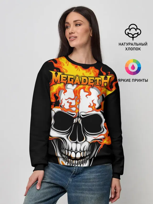 Женский свитшот с принтом «Megadeth»