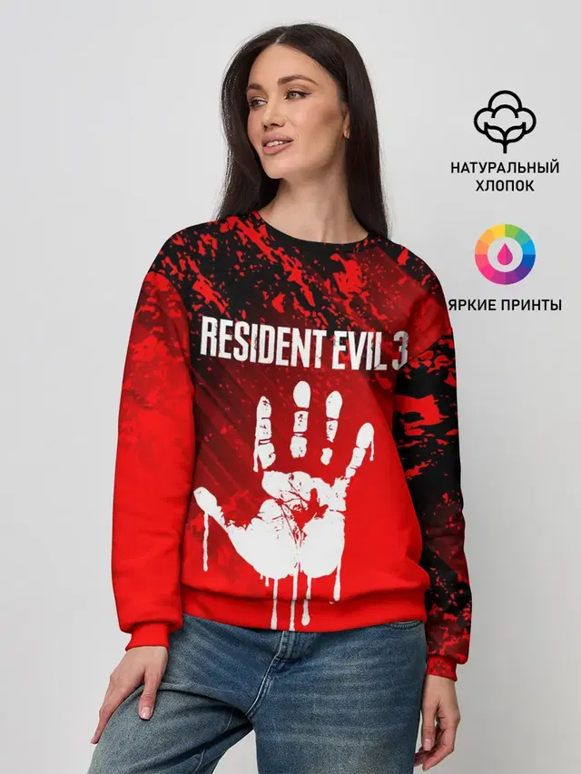 Женский свитшот с принтом «Resident Evil 3»