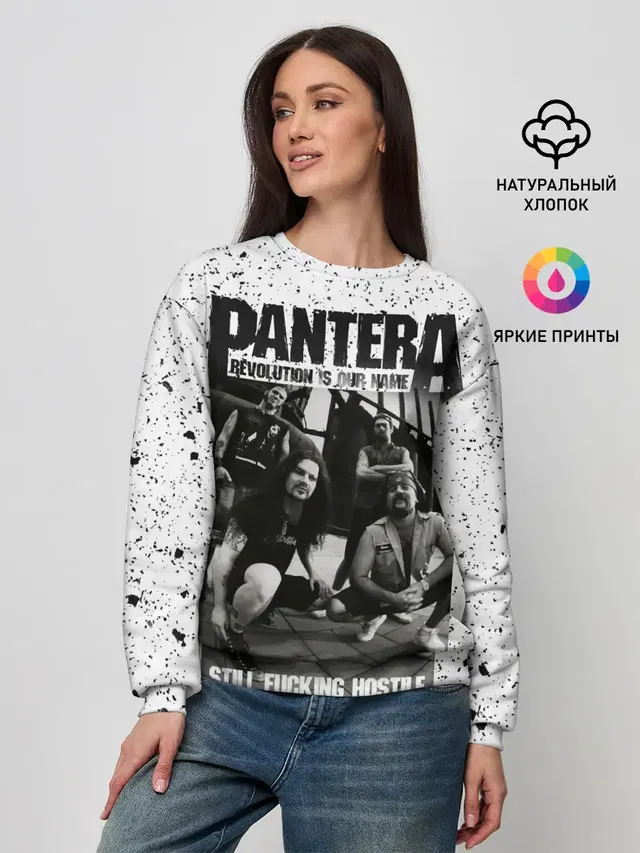 Женский свитшот с принтом «Разный рок — Pantera»