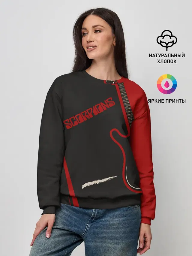 Женский свитшот с принтом «Scorpions»