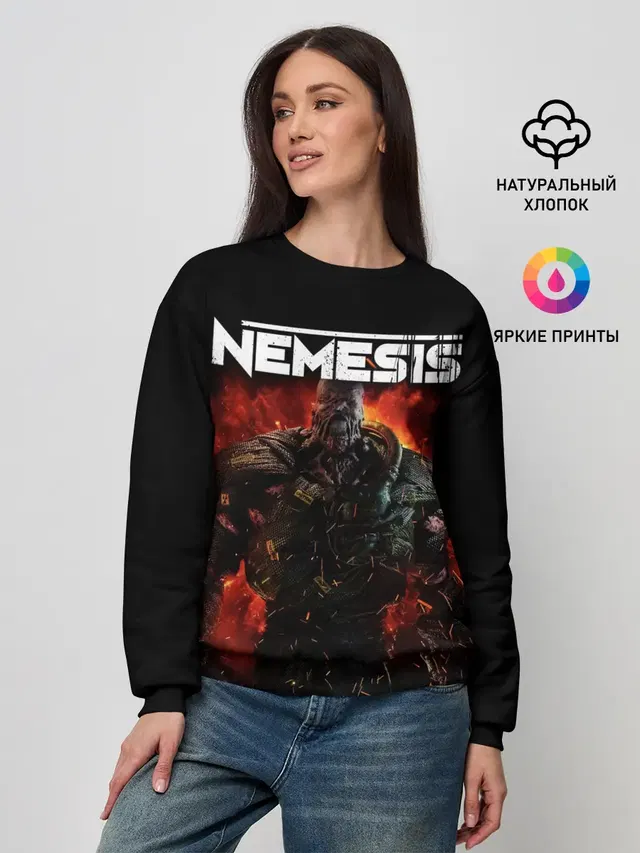 Женский свитшот с принтом «Nemesis»