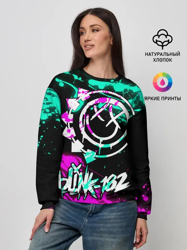 Женский свитшот с принтом «Blink 182»