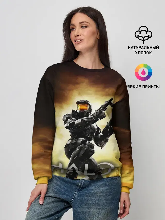 Женский свитшот с принтом «Halo Infinite»