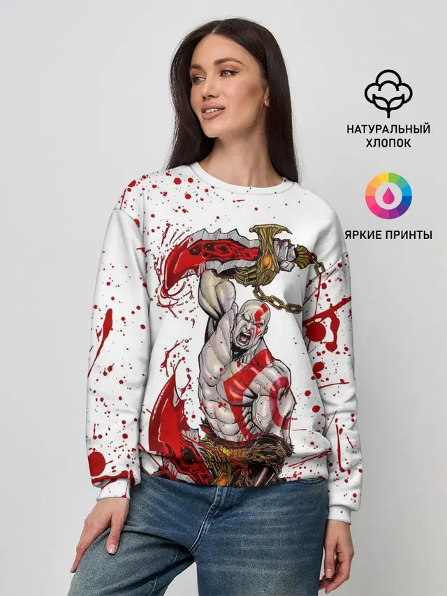 Женский свитшот с принтом «God of war»