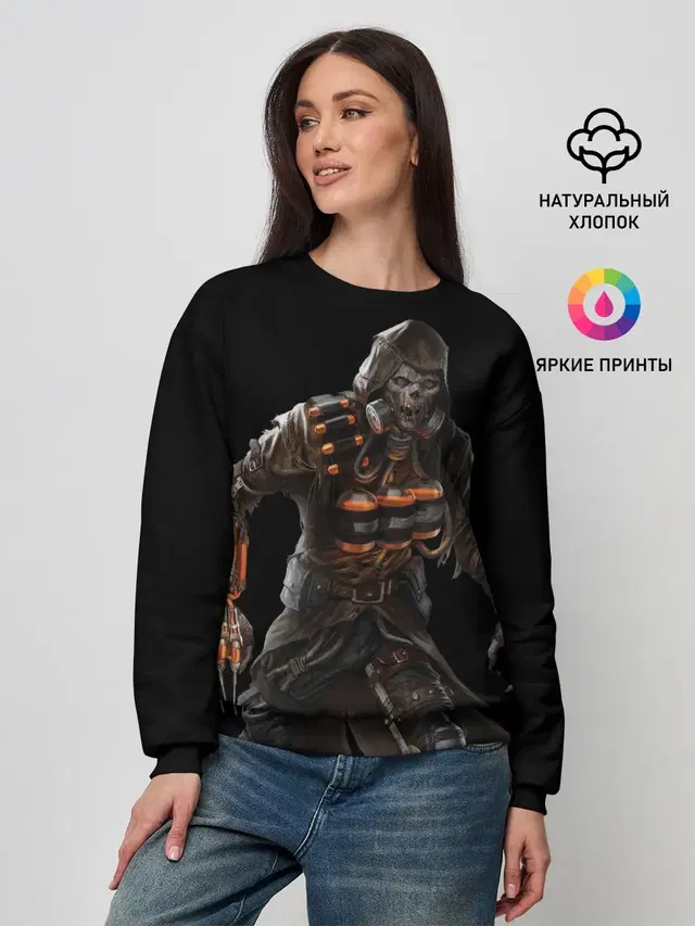 Женский свитшот с принтом «Batman Arkham Knight — Scarecrow»