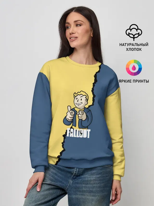Женский свитшот с принтом «Fallout logo boy»