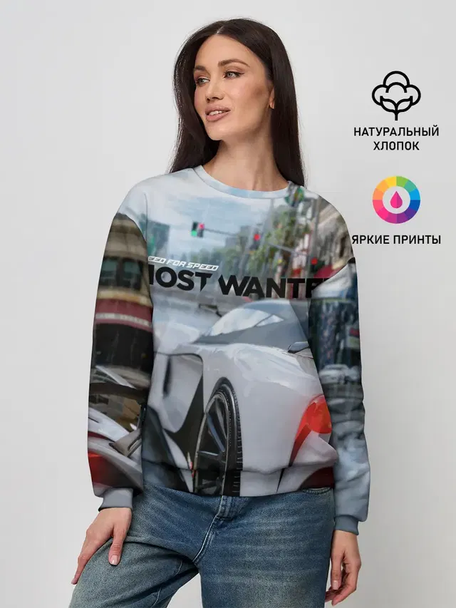Женский свитшот с принтом «Grotti Visione — NFS Most Wanted»