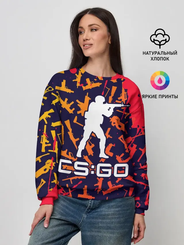 Женский свитшот с принтом «Counter-Strike — CS GO»