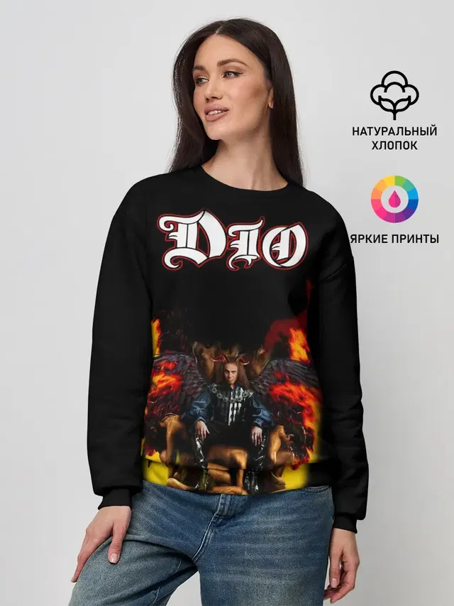 Женский свитшот с принтом «Разный рок — Dio»