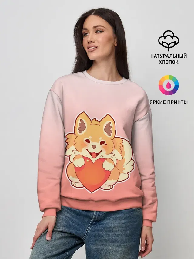 Собака корги сердечко милота