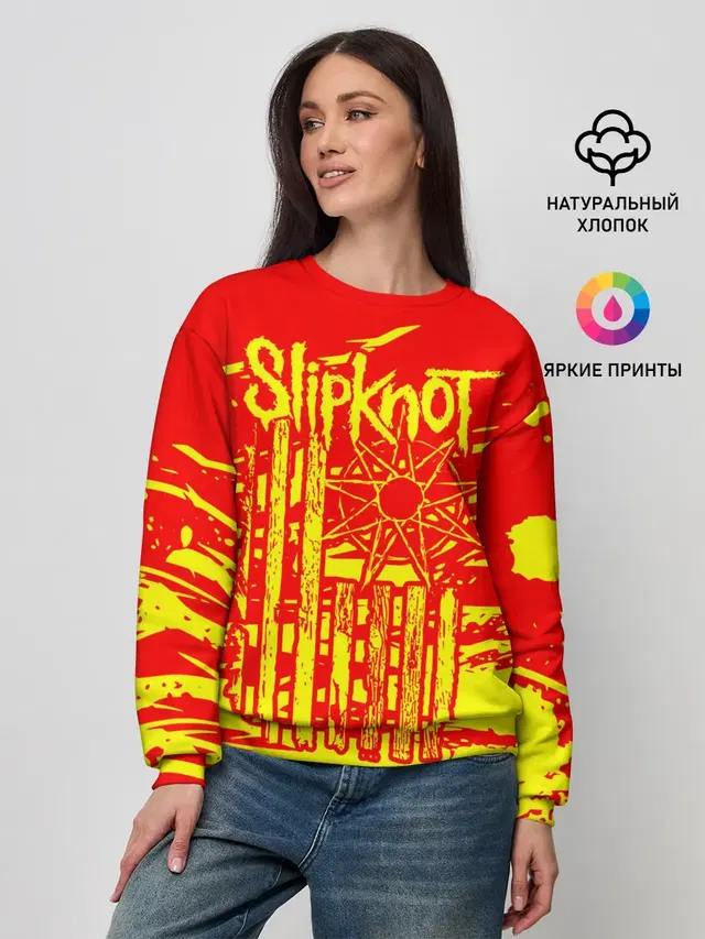 Женский свитшот с принтом «Slipknot star»