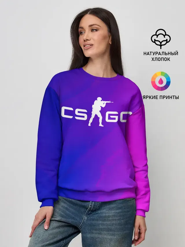 Женский свитшот с принтом «Counter-Strike — CS GO»