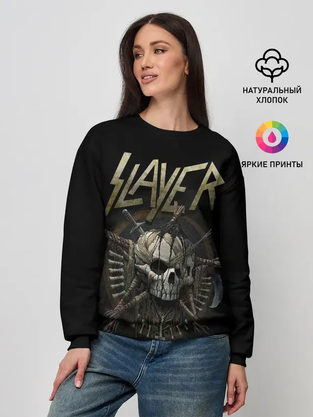 Женский свитшот с принтом «Slayer»