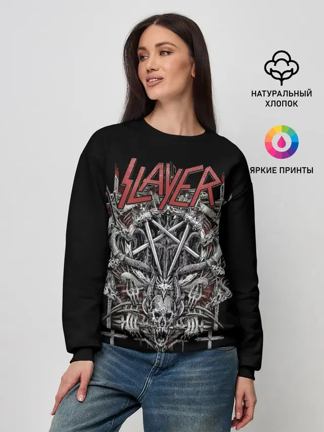 Женский свитшот с принтом «Slayer»
