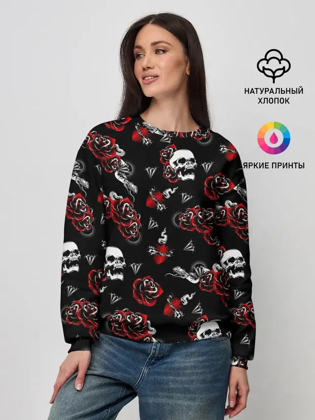 Черепа и розы
