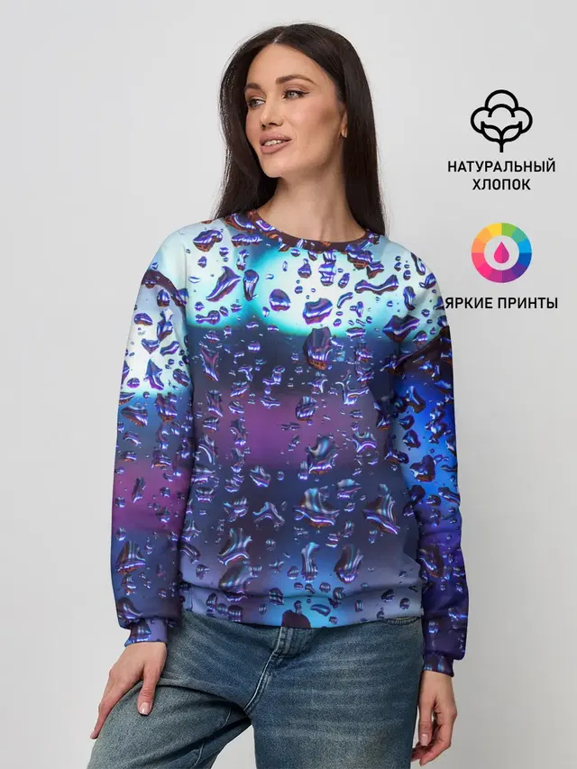 Капли на стекле макро
