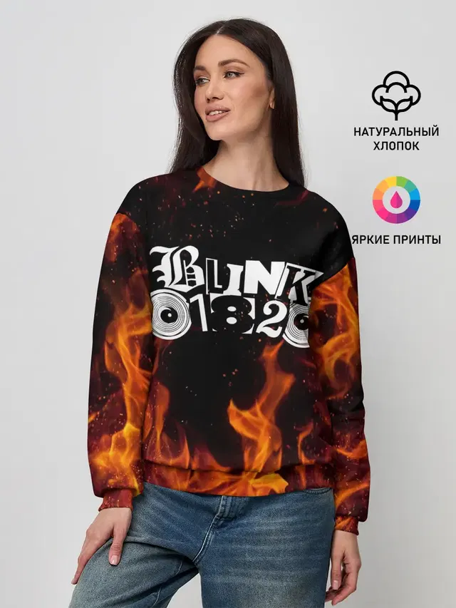 Женский свитшот с принтом «Blink 182»