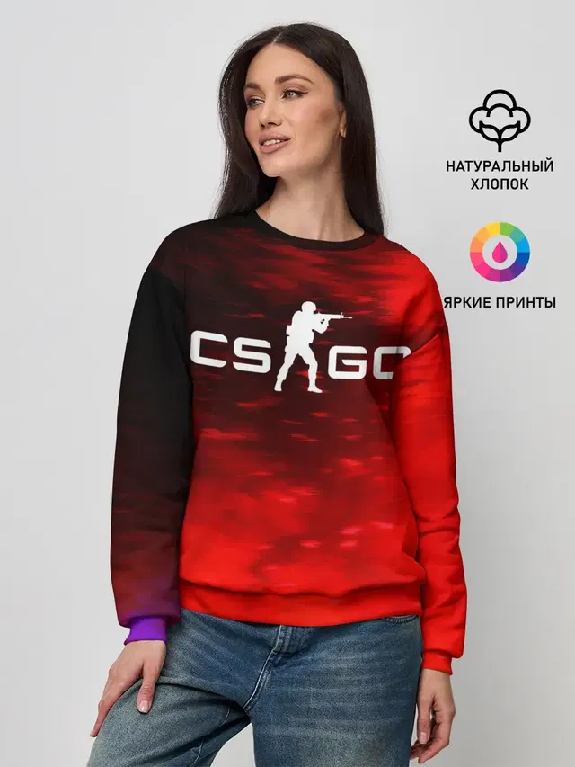 Женский свитшот с принтом «Counter-Strike — CS GO»