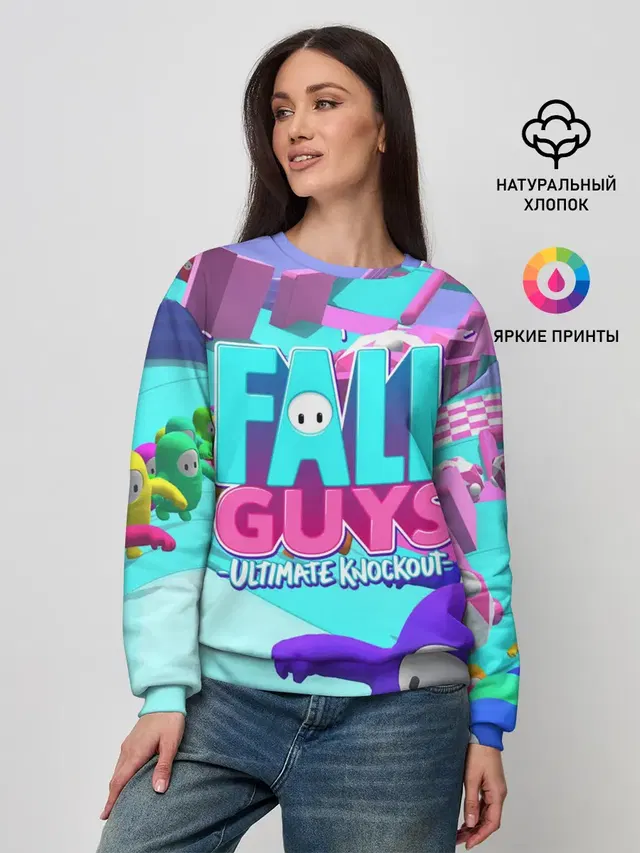 Женский свитшот с принтом «Fall Guys»