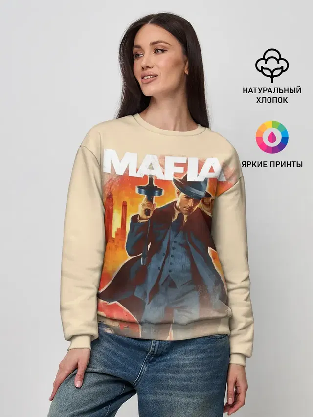 Женский свитшот с принтом «Mafia»