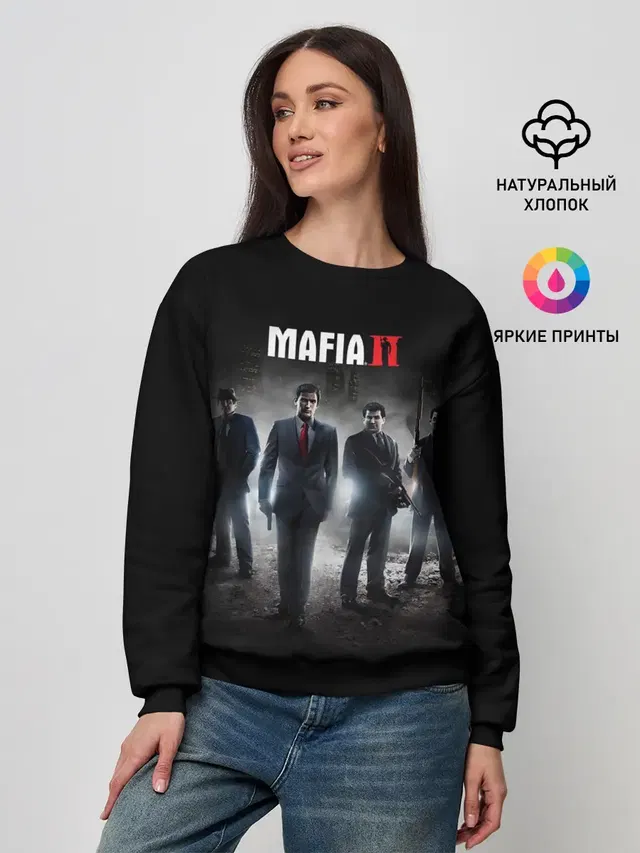 Женский свитшот с принтом «Mafia»